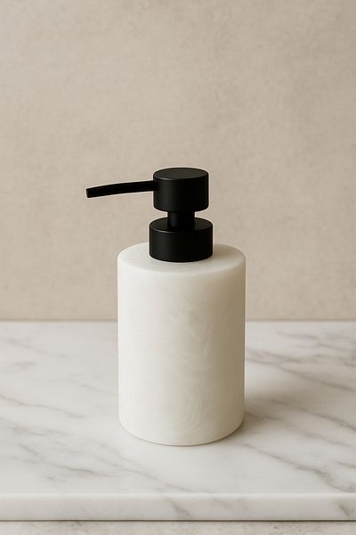 SuoHome Poly Marble Patterned Liquid Soap Dispenser