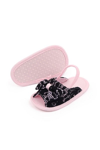 Superbaby Sandalute roz cu danteluta bleumarine