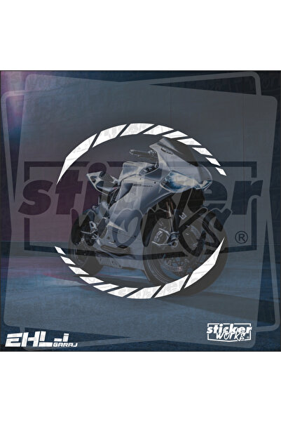 Sticker Works Motor için Tüm Jantlara Uyumlu Üniversal Jant Şeridi Seti ( 8 P...