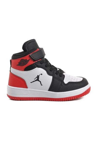 Aspor Black Red Kids Hi Sneaker