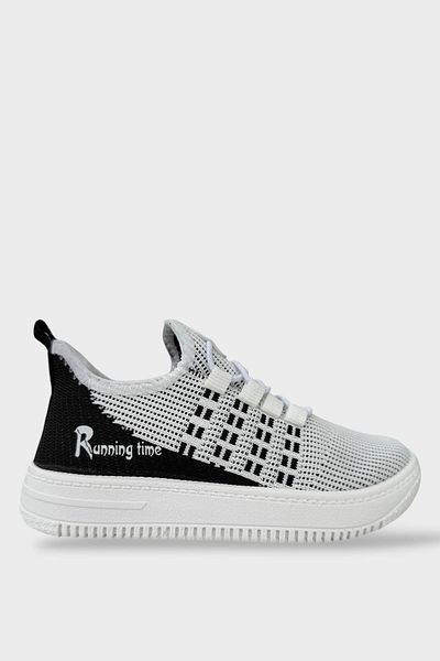 Liger Children's Knitwear Smart Lacing Aqua Sports Shoes White - Black