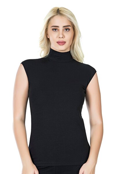 inkasole Tricou cu guler tip tunel Zero Sleeve 223 Negru