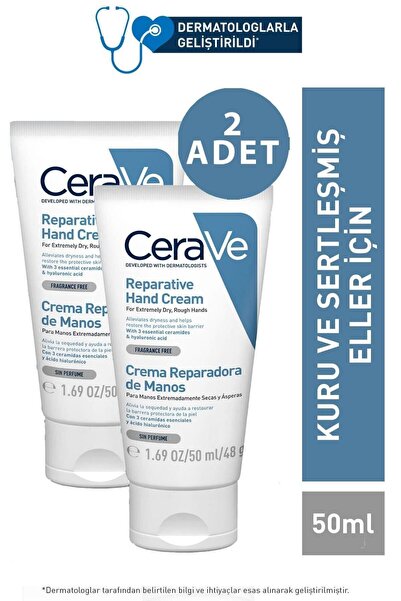 CeraVe Onarıcı El Kremi Kuru ve Çatlamış Eller Hyalüronik Asit İçerikli 50 ml...