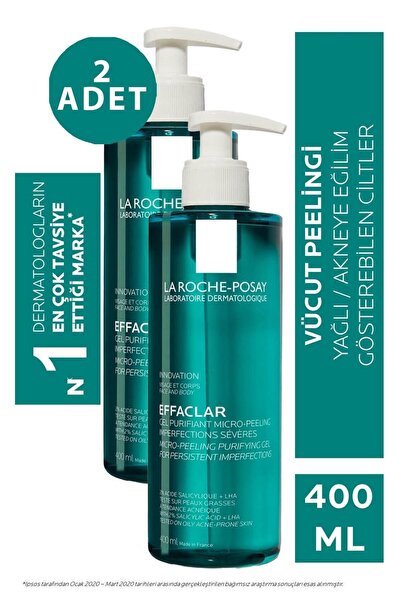 La Roche Posay Effaclar Gel Purifying Micro Peeling 400 ml 2 Adet