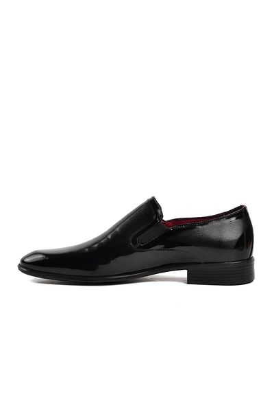 Aspor Black Patent Leather Men's Classic Shoes