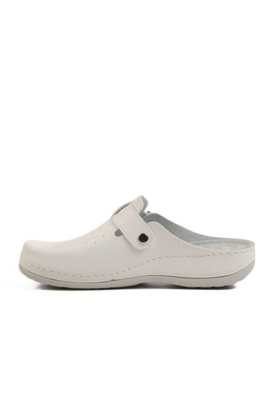Aspor White Anatomical Men's Sabo Slippers
