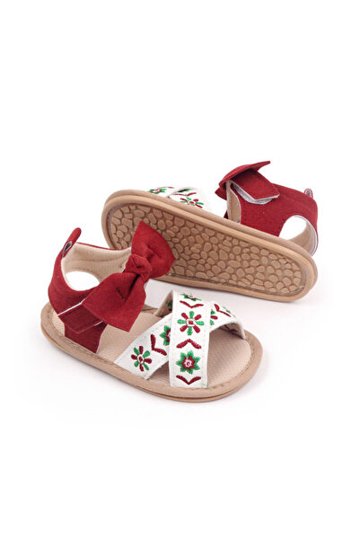 Superbaby White and burgundy sandals - Flowers