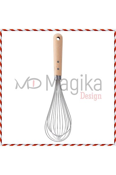 Magika Design Md Vardagen Stainless Steel Beater, Handle Made of Beech, 30 cm
