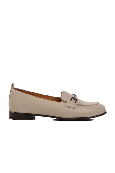 Aspor Beige Genuine Leather Women's Casual Shoes