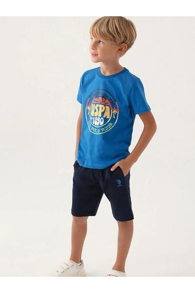 U.S. Polo Assn. Boy's Blue Bermuda Suit