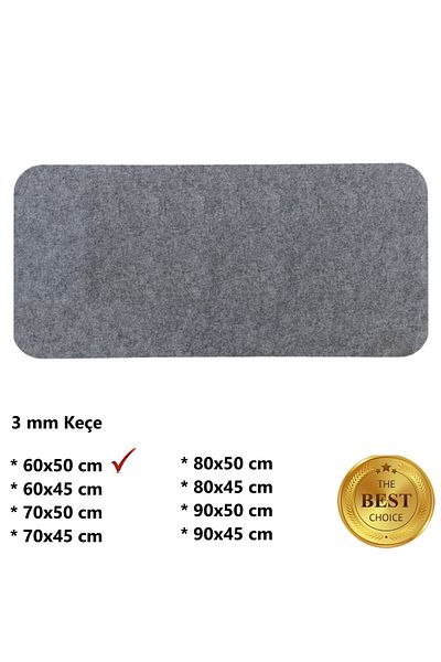 Wotrart Mouse Pad Desk Top Protector Medium Size Gray Color 3mm Felt Keyboard Pc under Notebook