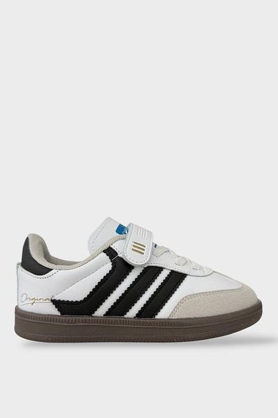 Liger Unisex Velcro Laced Children's Sports Shoes White - Black