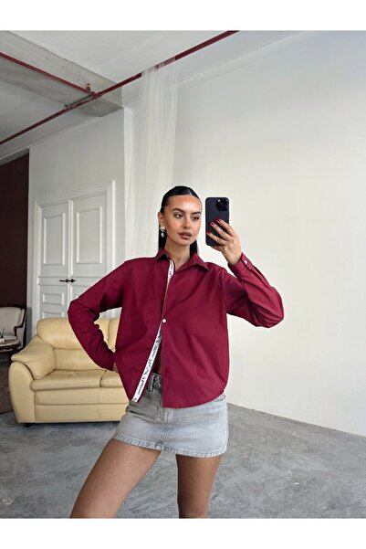 mydukkan.co Kol Ve Pat Şerit Crop Gömlek