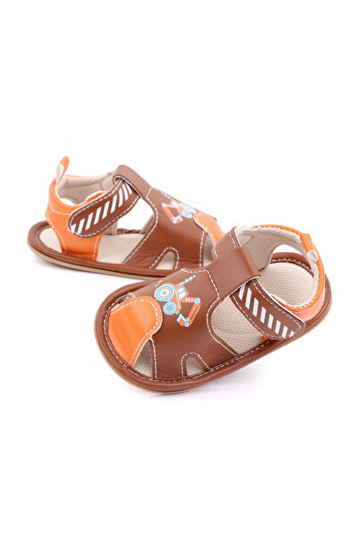 Superbaby Sandalute maro pentru baietei - Masinuta