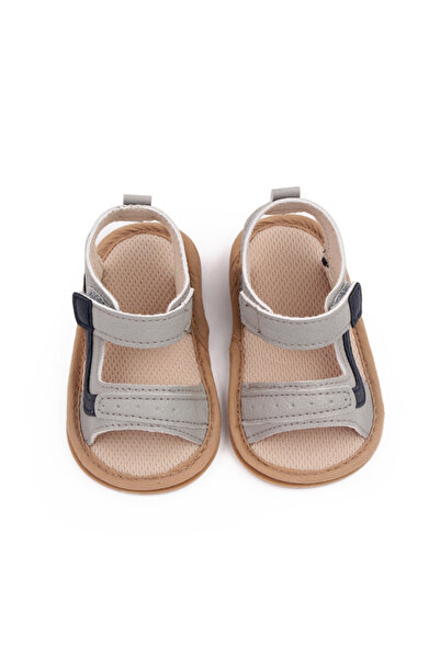 Superbaby Grey sandals with black insert for boys