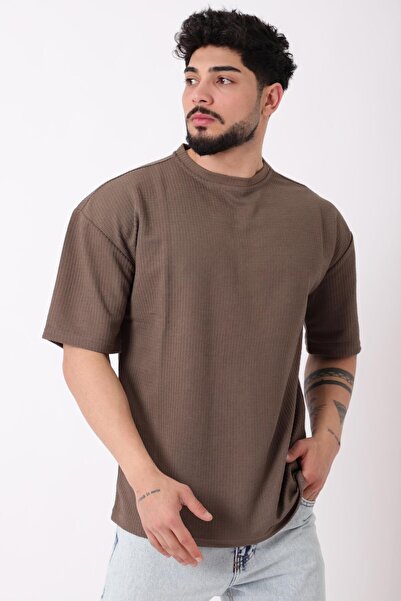 Stilkombin Μπλουζάκι με κηρήθρα μοντέλο με λαιμόκοψη μεγάλου μεγέθους STU-2468_30462