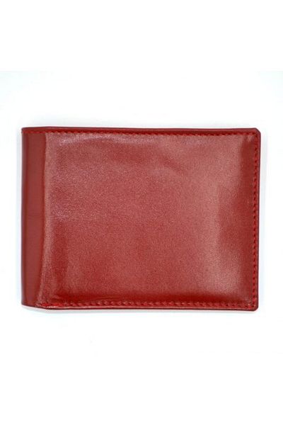 OEM Men's ultra slim wallet, genuine leather, Red
