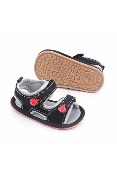 Superbaby Sandalute negre cu barete ajustabile