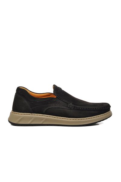 Aspor حذاء كاجوال رجالي من الجلد الطبيعي باللون الأسود من Nubuck
