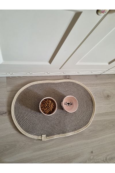 ÖRGÜM بساط تغذية القطط 50x30 سم