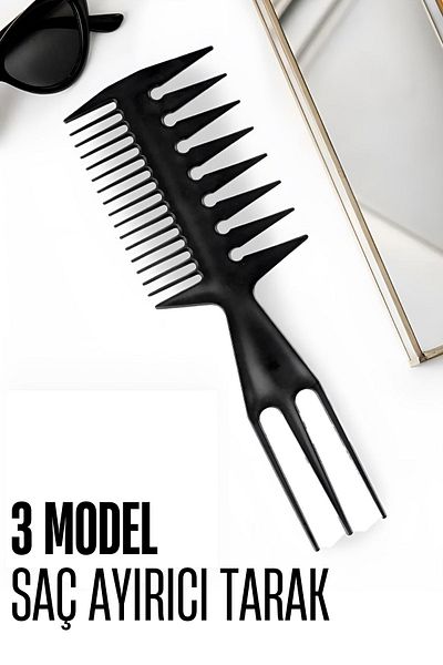 Transformacion Wide Tooth Hair Styling Comb with 3 Models - Hair Parting Comb Style and Wax Comb 716458
