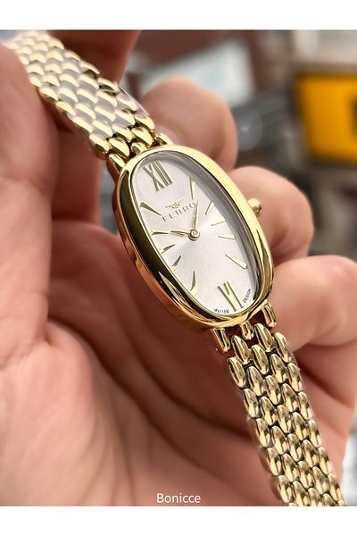 FERRO Stylish Box, Yellow, Steel Cord, Oval Case, Special Series Women's Wristwatch Bracelet Gift