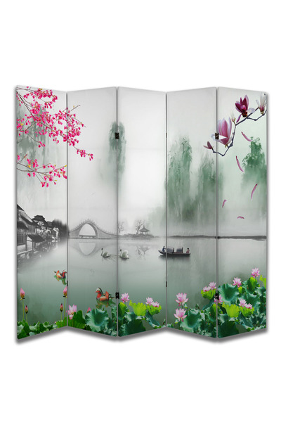 dbsanat Manzara Temalı Özel Tasarım Paravan Room Divider 180 x 200 cm