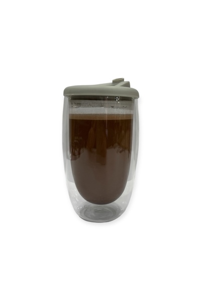 MEGA Çift Cidarlı Borosilikat Cam Mug 450 ml