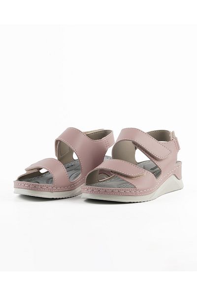 DR KLOMPA Women's Daily Sandals Ms697 Lilac Fanetta Velcro Adjustable Orthopedic Summer Sandals