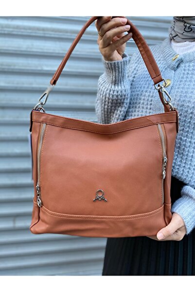 H&D COLLECTİON Τσάντα ώμου και ώμου με 5 διαμερίσματα από μαλακό δέρμα μεγάλο...