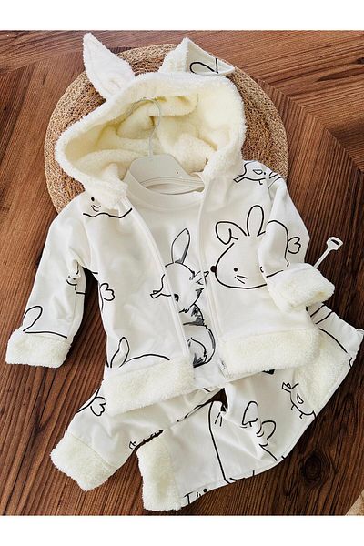 Amur Baby and Child 3-Piece Suit Fur Detail