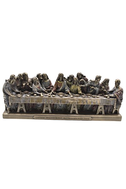 AYDINARTSHOP Veronese Son Akşam Yemeği Heykeli – El Yapımı Bronz Görünümlü Di...