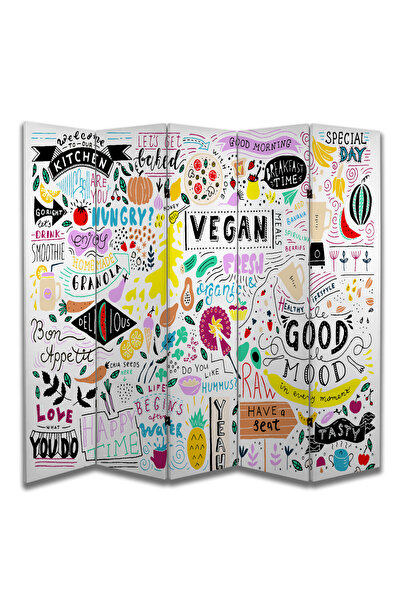 dbsanat Yaşam Temalı Özel Tasarım Paravan Room Divider 180 x 200 cm