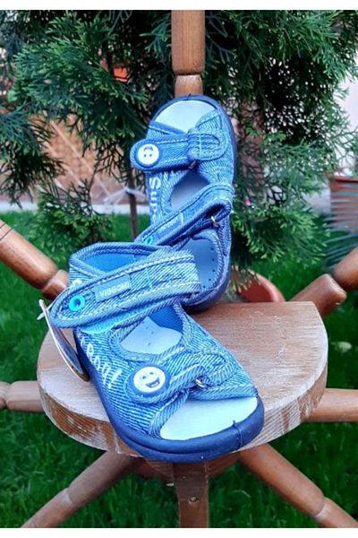Superbaby Sandalute pentru baietei din blugi - Super Boy