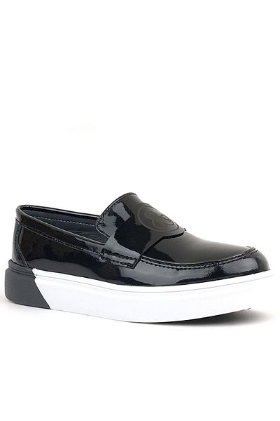 Rakerplus Pantofi clasici pentru copii din piele lacuita neagra