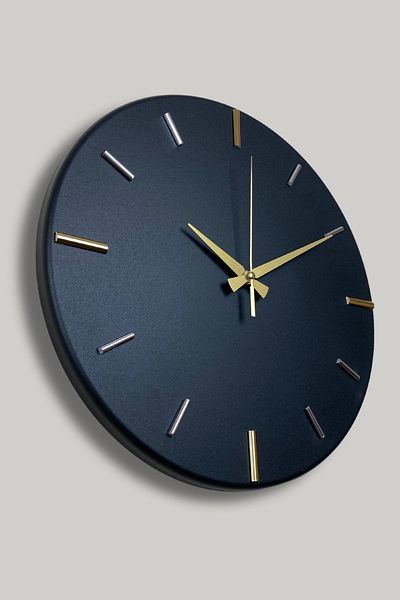 MOOCLOCK Прост модел модерен, декоративен, метален, огледален, стенен часовник с безшумен механизъм (40 см)