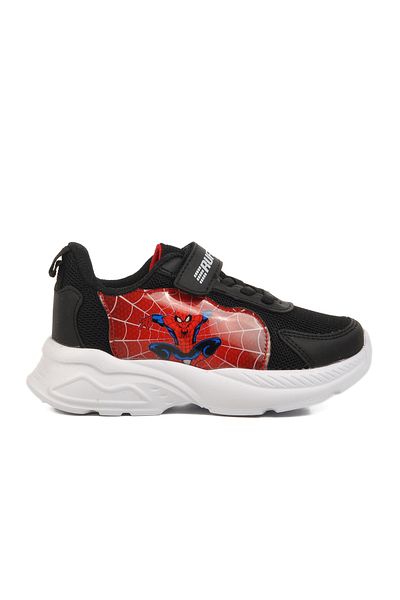 Aspor Black Red Mesh Velcro Unisex Children's Sports Shoes