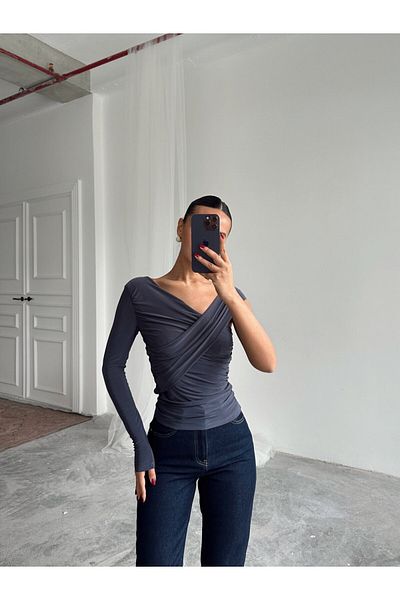 mydukkan.co One Shoulder Detail Blouse