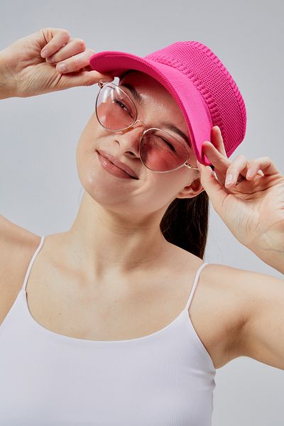 derikem Lycra Women's Basic Velcro Adjustable Tennis Visor Golf Hat Sunscreen Visor