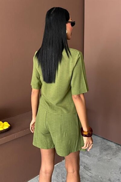 buğrahayalin Shirt Shorts Skirt Viscon Linen Suit 10162