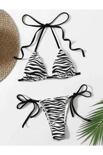 MODA Zebra Desen Bikini Takımı