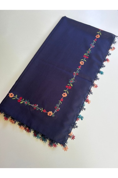 REYYAN Eșarfă cu broderie manuală și cusături fine/lucru manual/acoperământ pentru cap