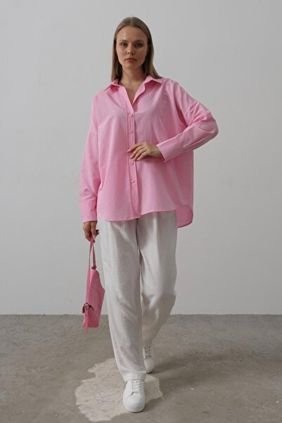 JANES Wide Cuff Detailed Shirt - Pink
