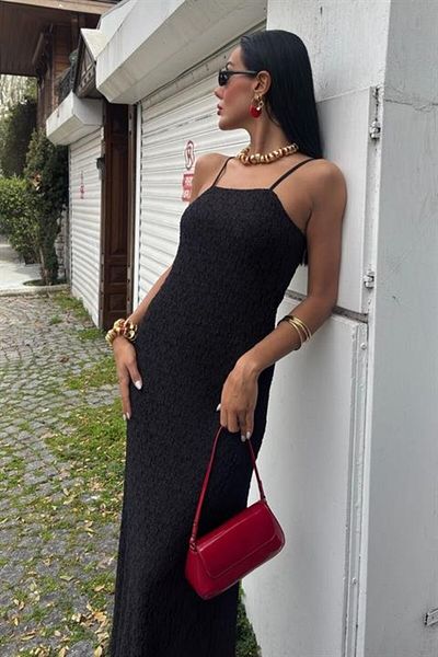 İpeksi Silky Straps Adjustable Knitted Lace Dress 2879
