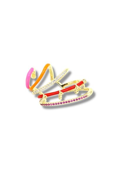 Finery by Nerrs Multi-View, Color Cartilage Earring, Cuff. (No Holes Required in the Ear)