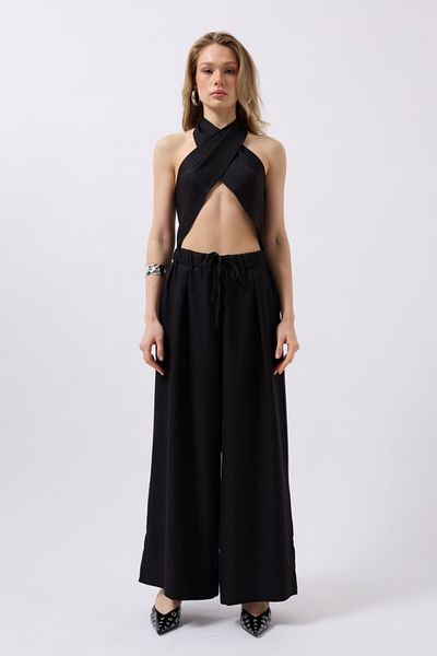 MRA Fashion Low Waist Oversize Linen Trousers