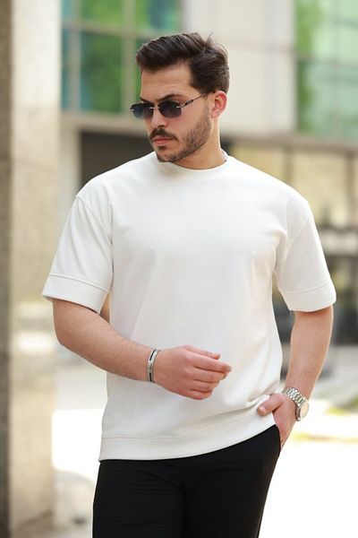 JANES Ανδρικό μπλουζάκι Basic Oversize Double Face υφασμάτινο κοντομάνικο