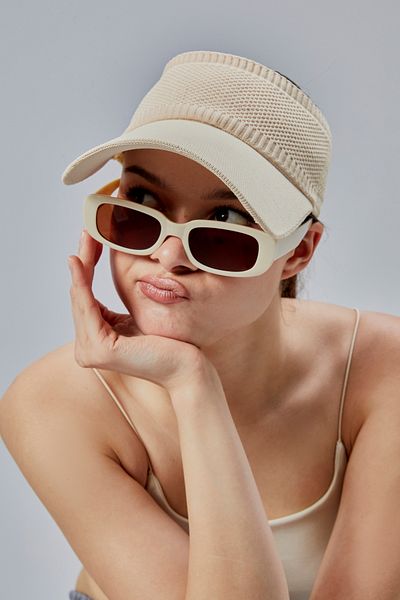 derikem Lycra Women's Basic Velcro Adjustable Tennis Visor Golf Hat Sunscreen Visor