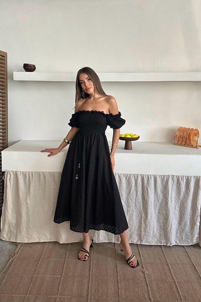 DRGY Φόρεμα Gelirr Black Gipeli Brode