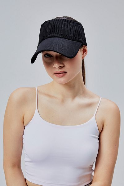 derikem Lycra Women's Basic Velcro Adjustable Tennis Visor Golf Hat Sunscreen Visor